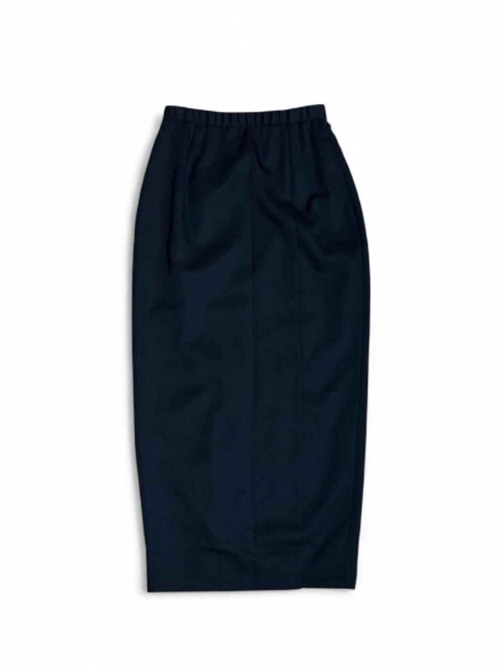 Classiques Entier 100% Wool Maxi Skirt Size 2 Black Double Slit Front Back